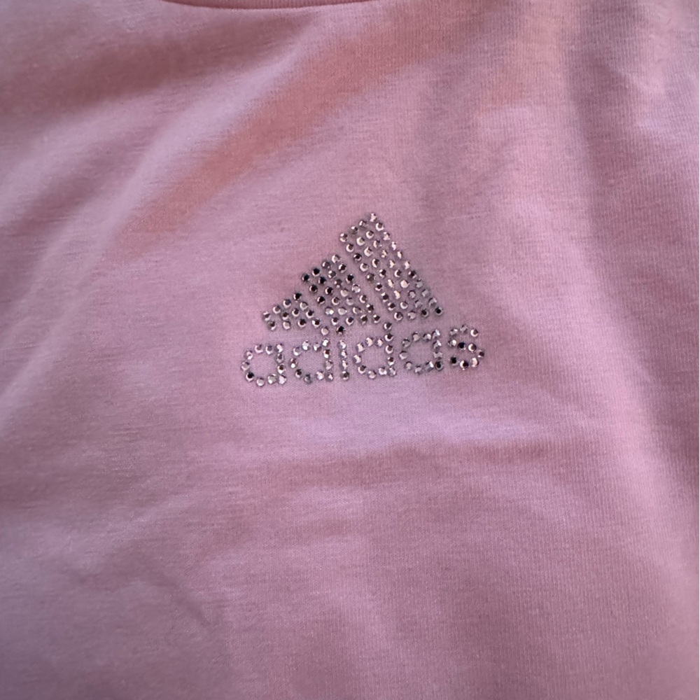 Adidas Light Pink long sleeve Shirt with Sparkling Logo